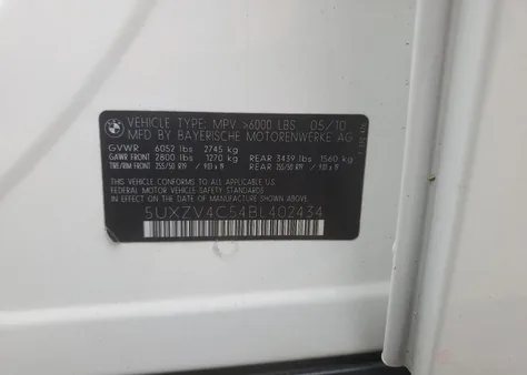 5UXZV4C54BL402434